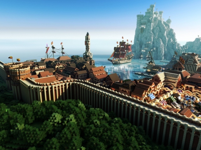 Древний порт в игре Minecraft