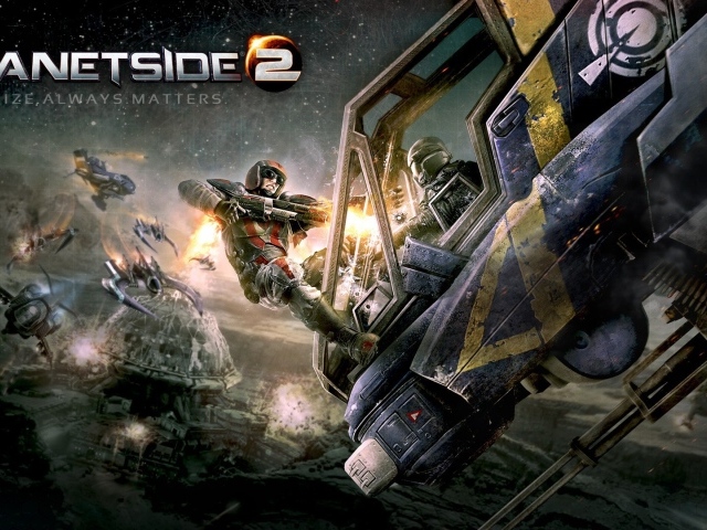 Сражение в игре Planetside 2