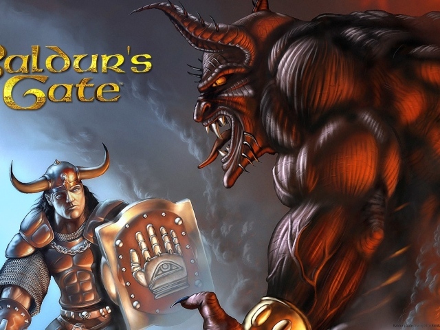 Сражение со зверем в игре Baldur's Gate