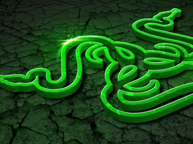 Символика игры Razer на зеленом фоне
