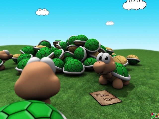 Черепашки из игры Super Mario Bros