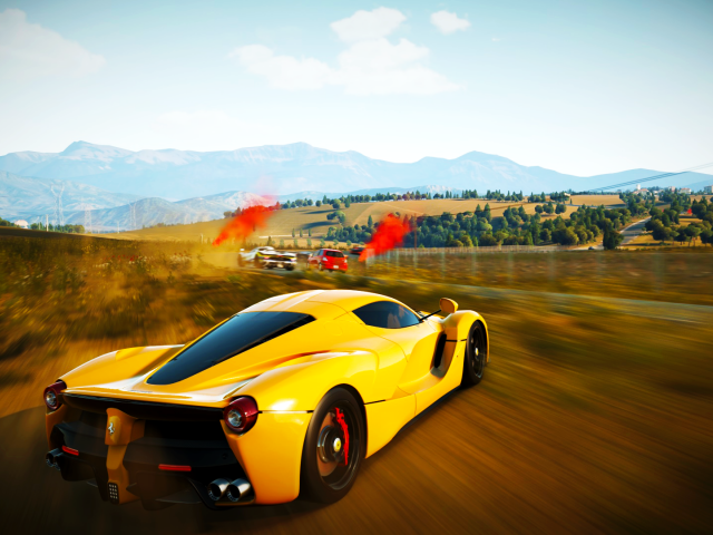 Желтый Феррари в игре Forza Horizon