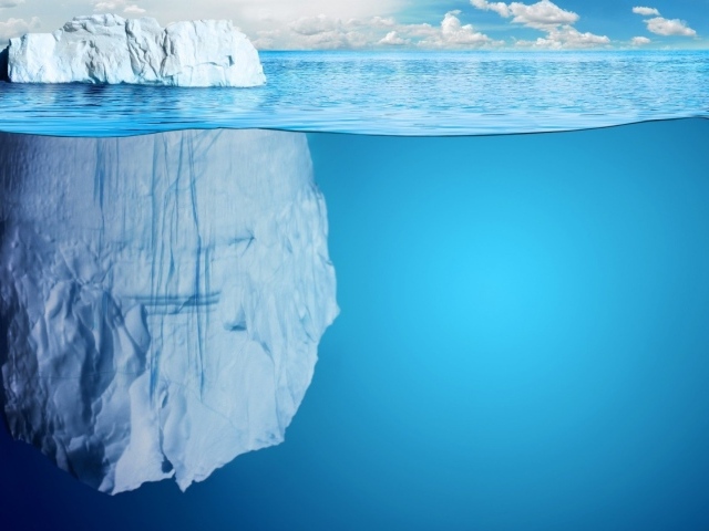 Айсберг скрыт под водой