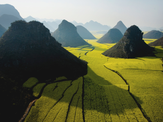 Поля среди черных гор