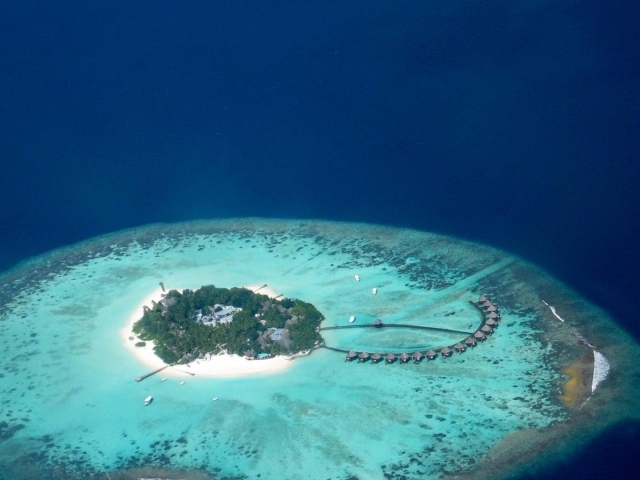 Остров в Полинезии, мелководье