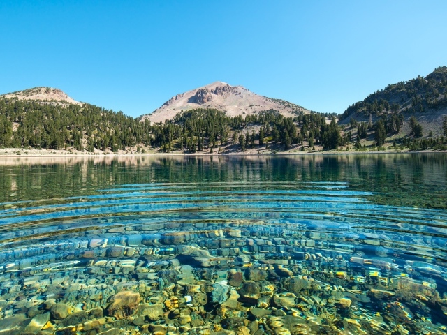 Чистейшая вода в горном озере