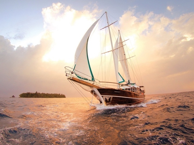 Роскошная яхта на Мальдивах