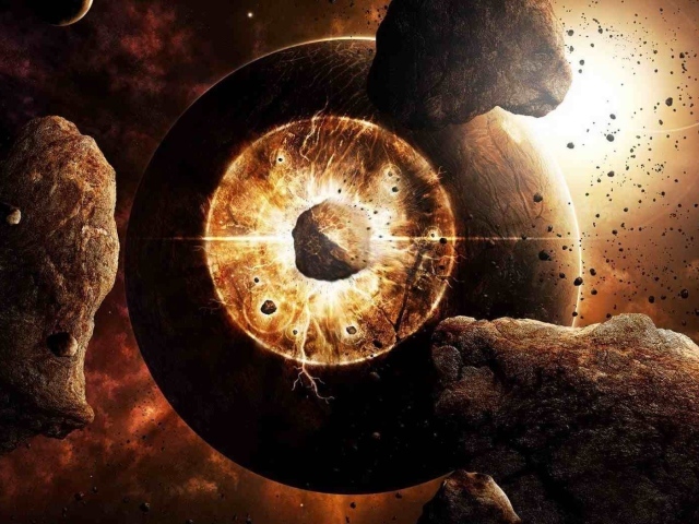 Астероид врезался в луну