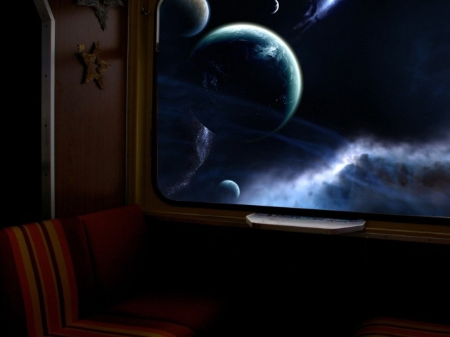 Вид из окна космолета