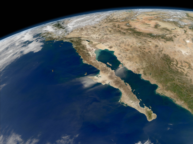 Вид на Калифорнию из космоса