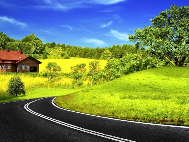 Спокойный сельский пейзаж