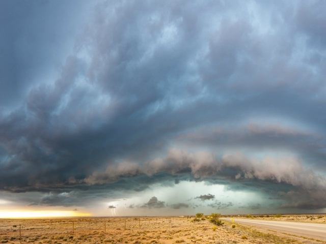Буря в пустыне. Штат Нью-Мексико, США