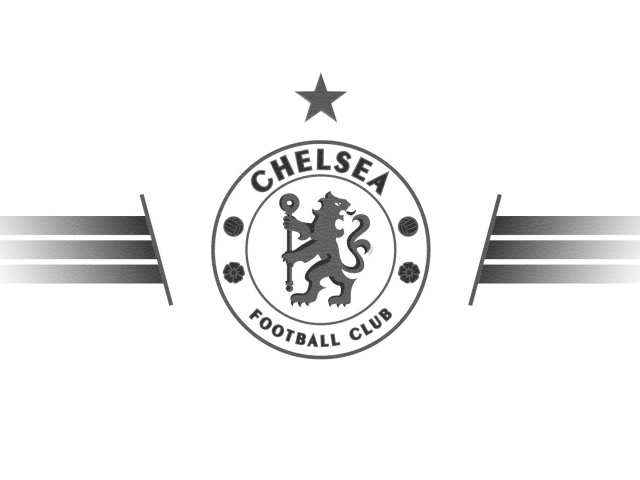Футбольный клуб Челси, логотип серый на белом