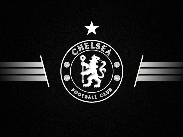 Футбольный клуб Челси, логотип  белый на сером