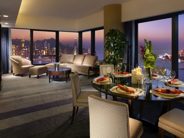 Гостиная с видом на Гонконг