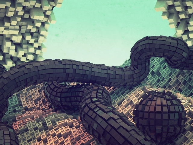 Кубические конструкции из пикселей