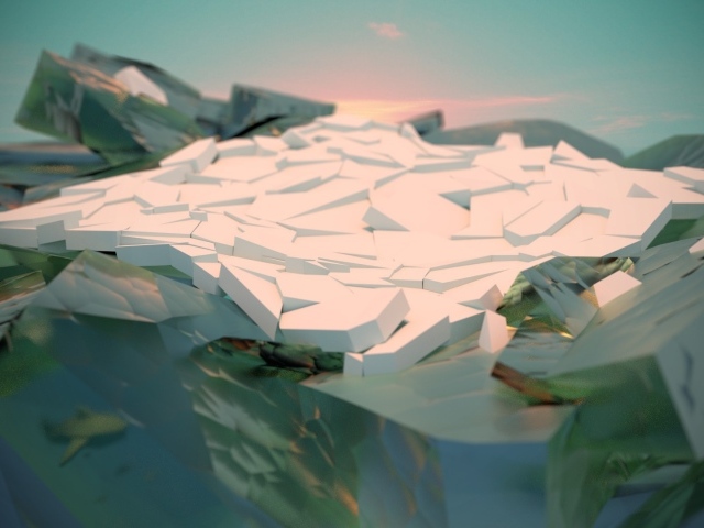 Ледник, 3Д графика