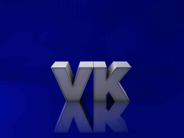 Белые буквы ВК, 3Д модель