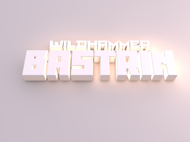 Белые буквы на розовом фоне, 3Д модель