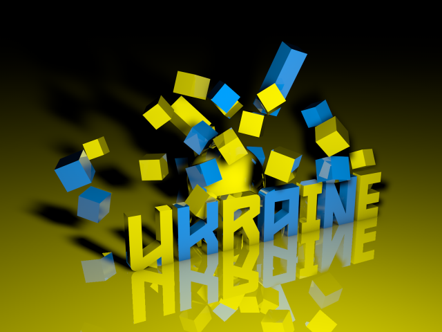 Слово из кубиков Украина