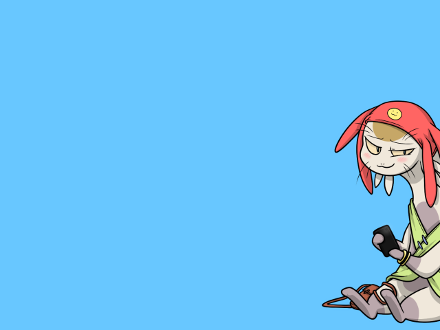 Персонаж аниме Космический Денди на голубом фоне