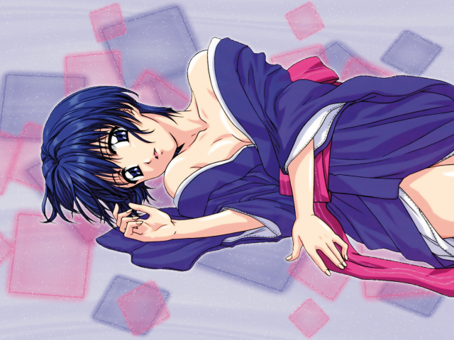 Девушка из аниме Синее синего