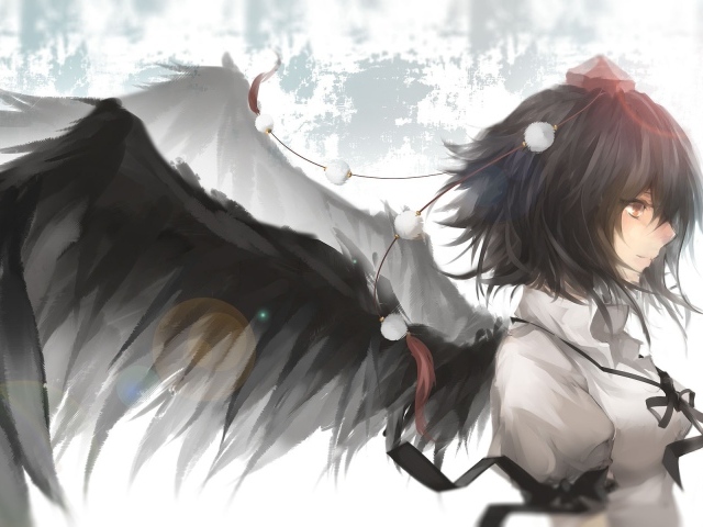 Черный ангел аниме Shameimaru Aya