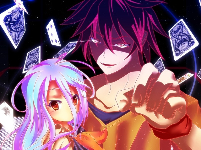 Парень и девушка из аниме Игра на выживание