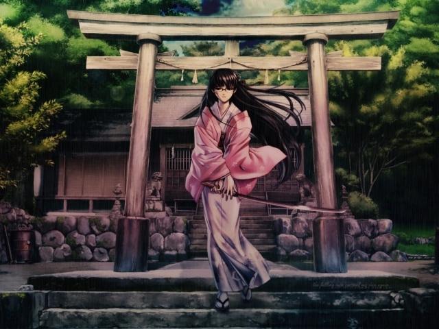 Девушка с катаной, аниме Пираты «Чёрной лагуны»