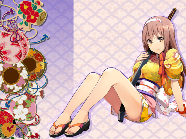 Девушка с катаной в аниме Onigirl