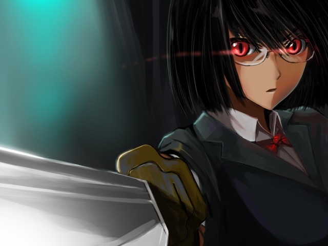 Девушка с мечом в аниме Дюрарара!!