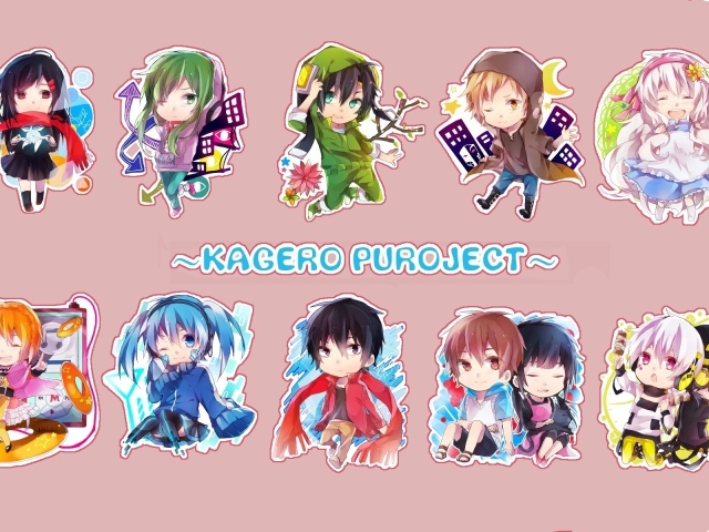 Девушки вокалоиды из аниме Kagerou Project