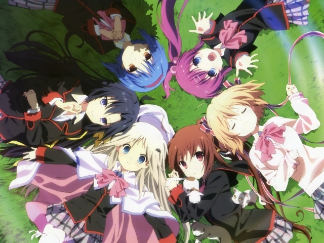 Девушки подружки в аниме Маленькие проказники