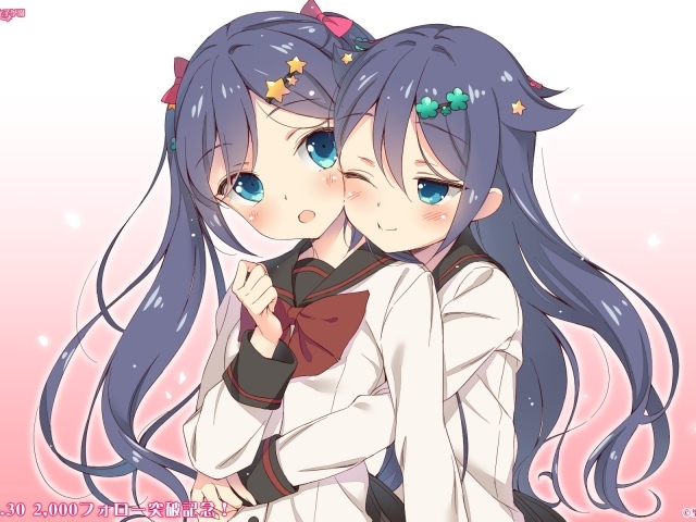 Девушки близнецы в аниме