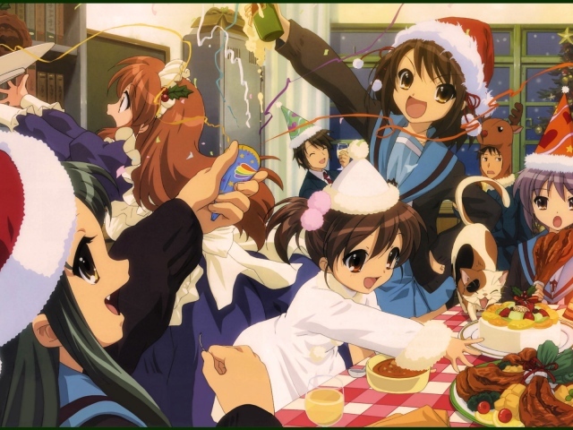 Праздник в аниме Меланхолия Харухи Судзумии