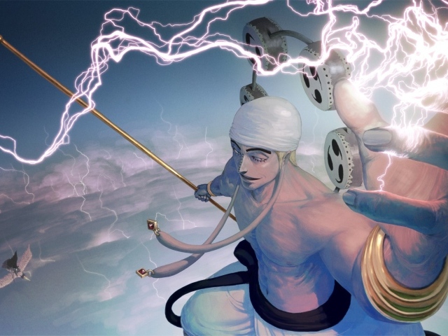 Властитель молний Энель из аниме Большой куш