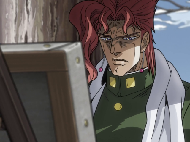 Парень из аниме Приключения Джоджо