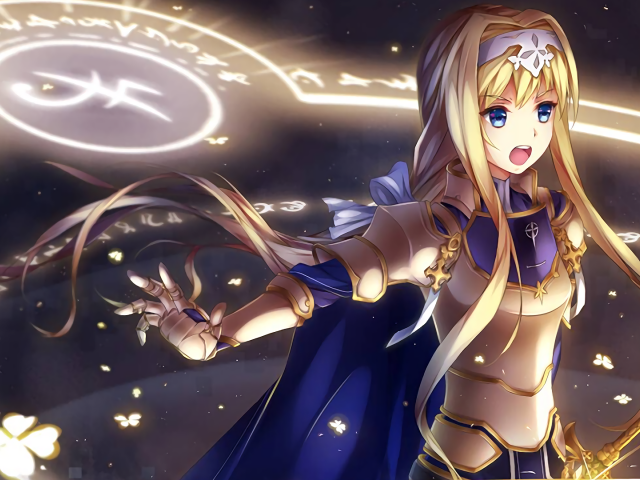 Могучий маг, девушка аниме