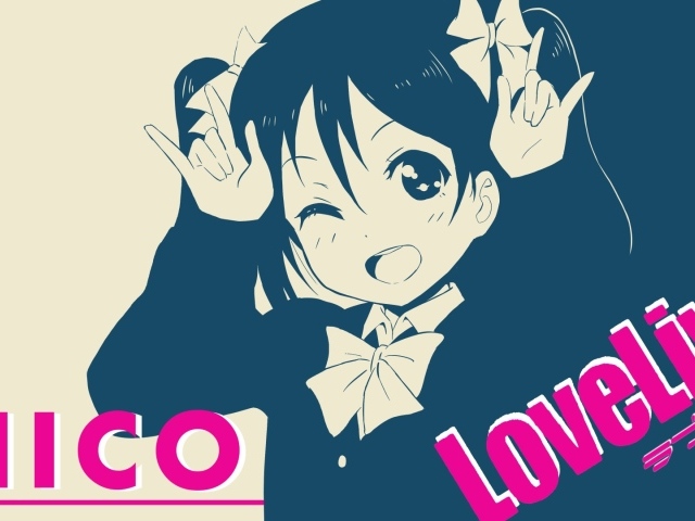 Нико на постере аниме Love Live