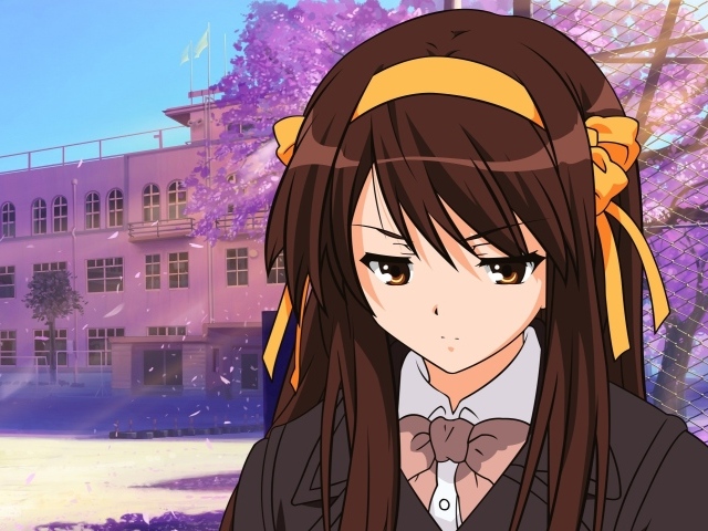 Школьница из аниме Харухи Судзумия