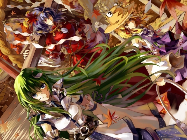 Зеленоволосая Сувако Мория из аниме