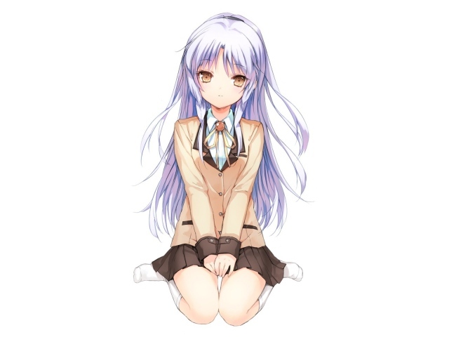 Девушка с голубыми волосами, аниме Ангельские ритмы