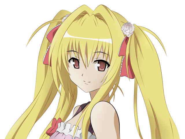 Девушка с желтыми волосами в аниме Любовь и прочие неприятности