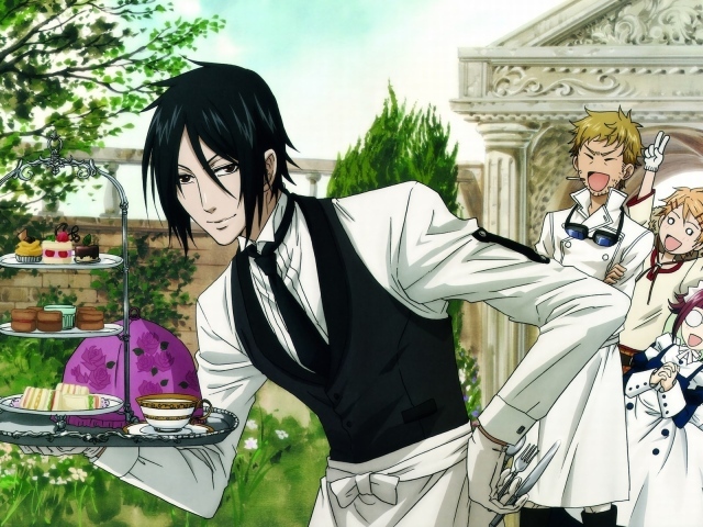 Официант в аниме Тёмный дворецкий