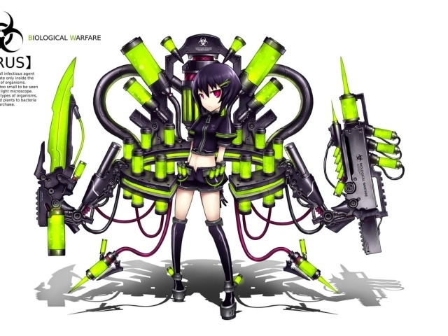 Вирусное вооружение девушки Gia Anime