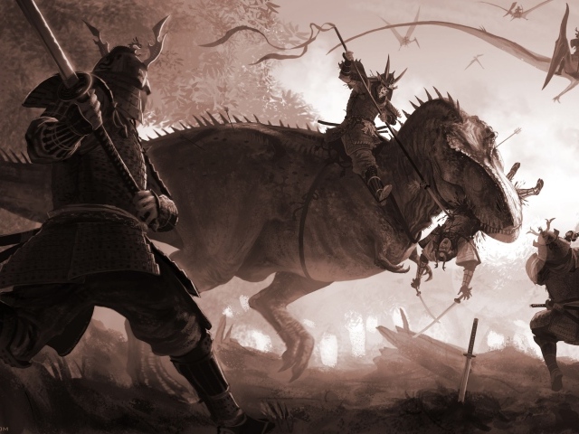 Воин на динозавре, аниме