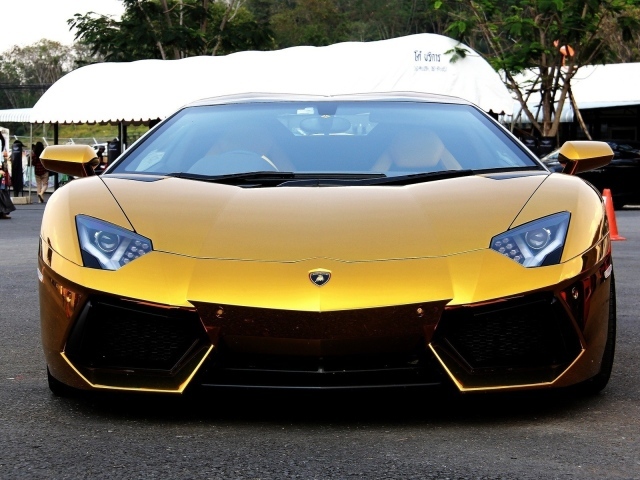 Золотой Lamborghini в Индии