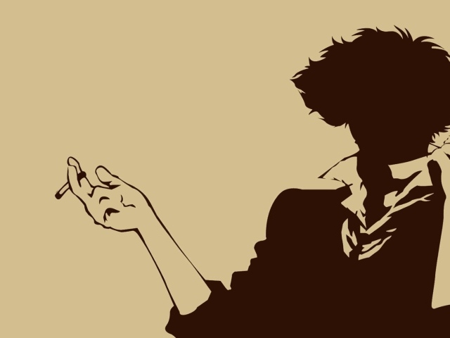 Аниме Ковбой Бибоп, коричневый фон