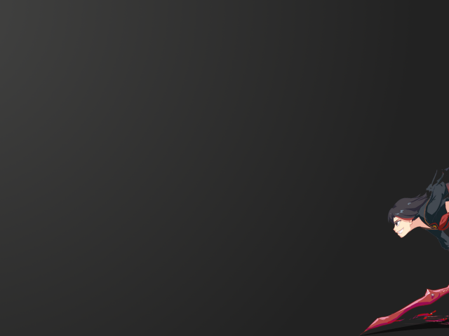 Девушка аниме Matoi Ryuuko, черный фон