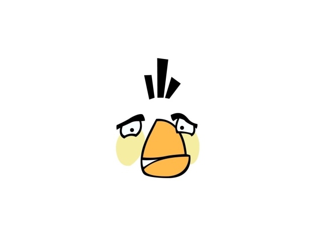 Птица Angry Birds, белый фон